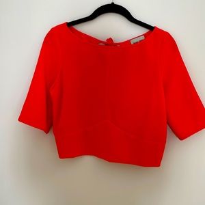 Rachel Comey Red crop top with keyhole back